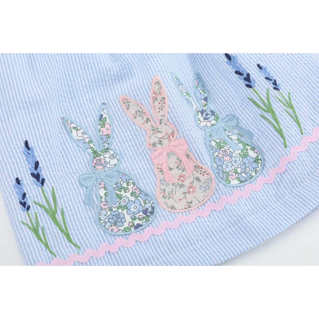 Bunnies Seersucker Yoke Dress