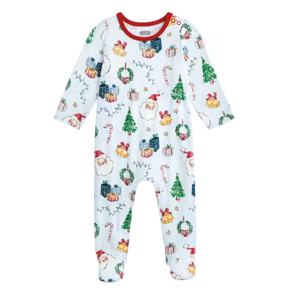 Blue Christmas Baby Sleeper