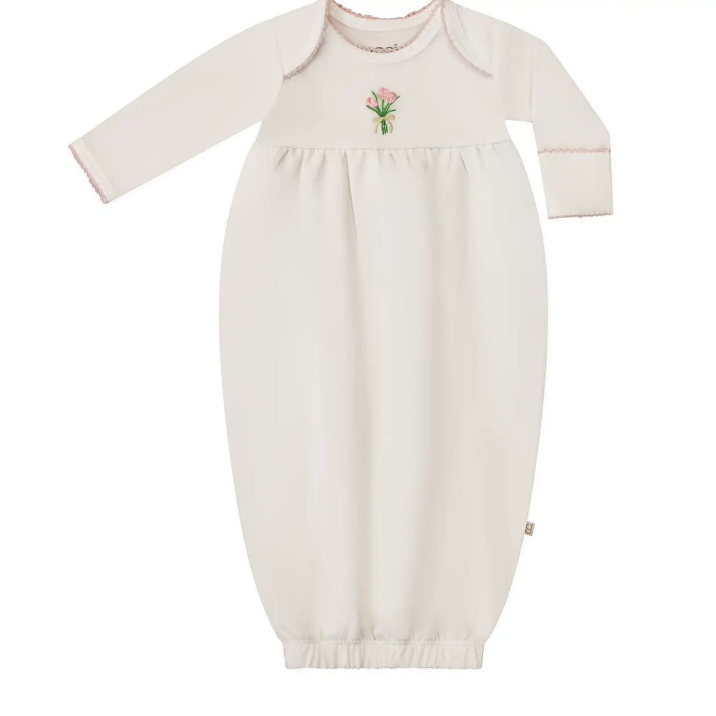 Fancy Tulips-Pip Embroidered Gown