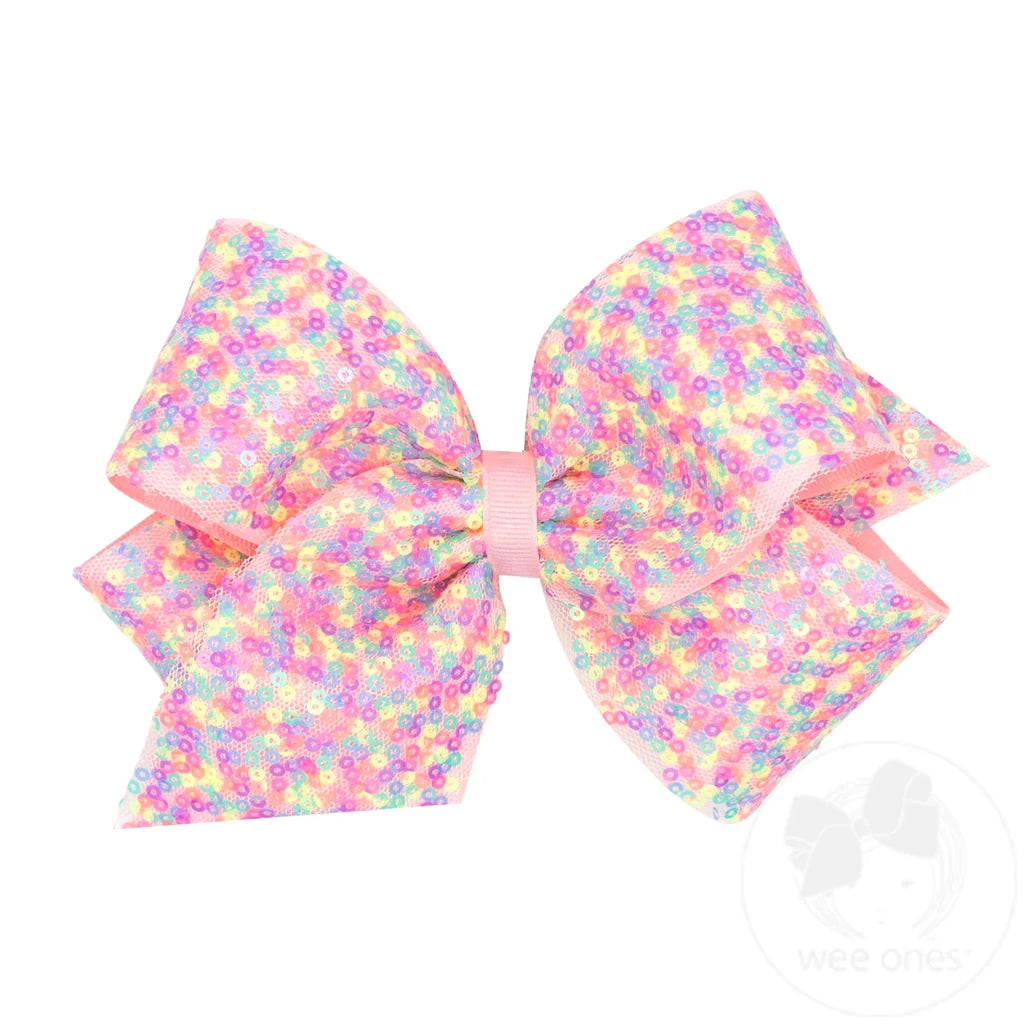 King Confetti Sequin Hair Bow