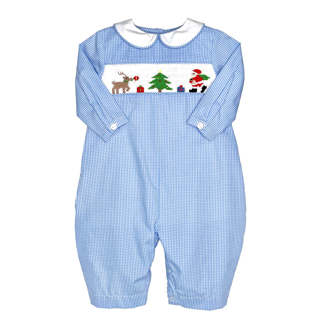 Vintage Christmas Smocked Longall