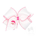 Pink Moonstitch Santa Bow