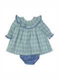 Layla Bluegrass Plaid Bloomer Set