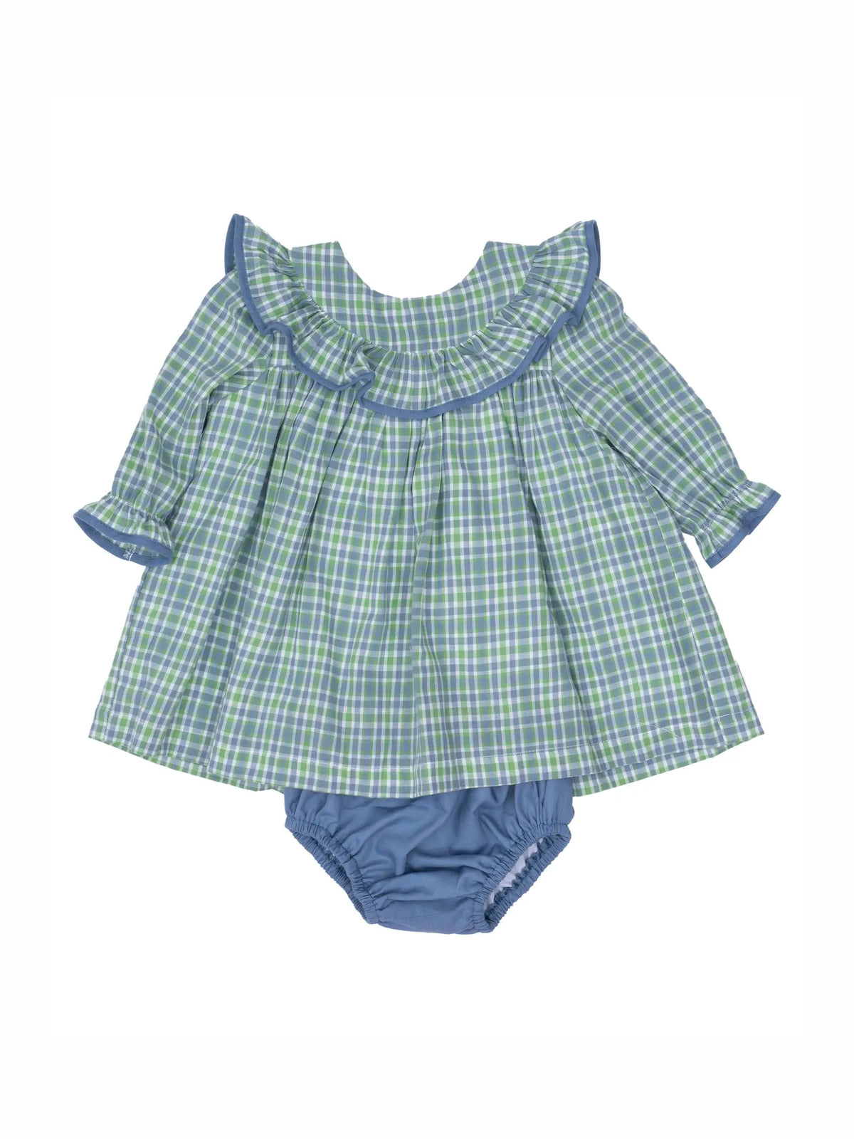 Layla Bluegrass Plaid Bloomer Set
