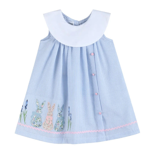 Bunnies Seersucker Yoke Dress