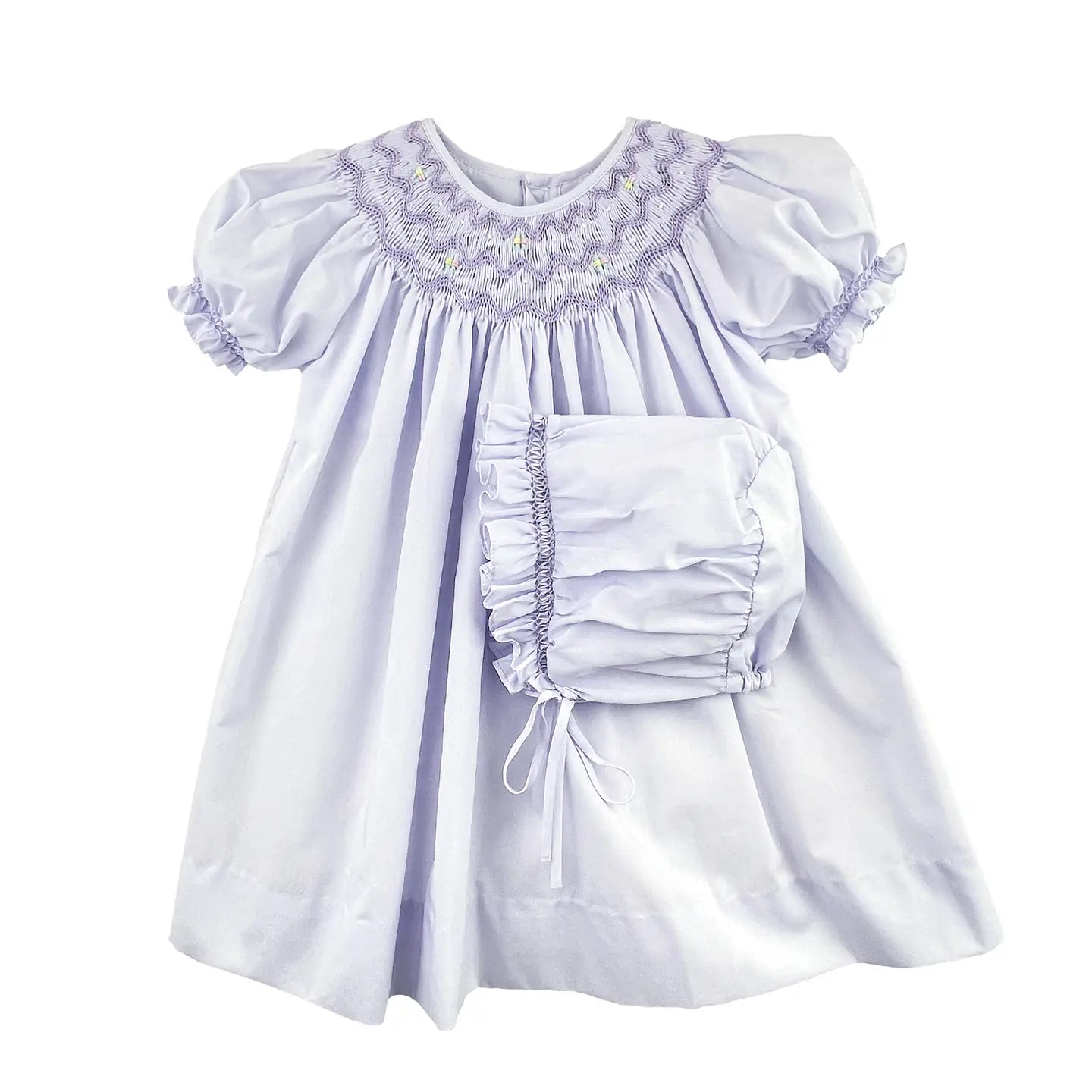Wave Smocking Lavender Daygown
