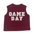 Sequin Game Day Maroon Tank