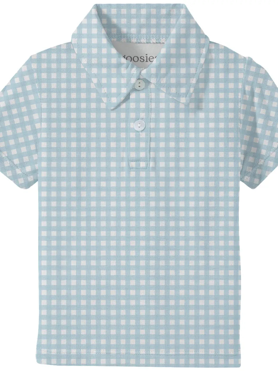 Blue Gingham Polo