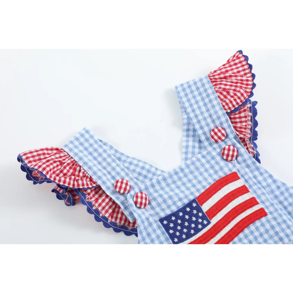 Flag Ruffle Romper