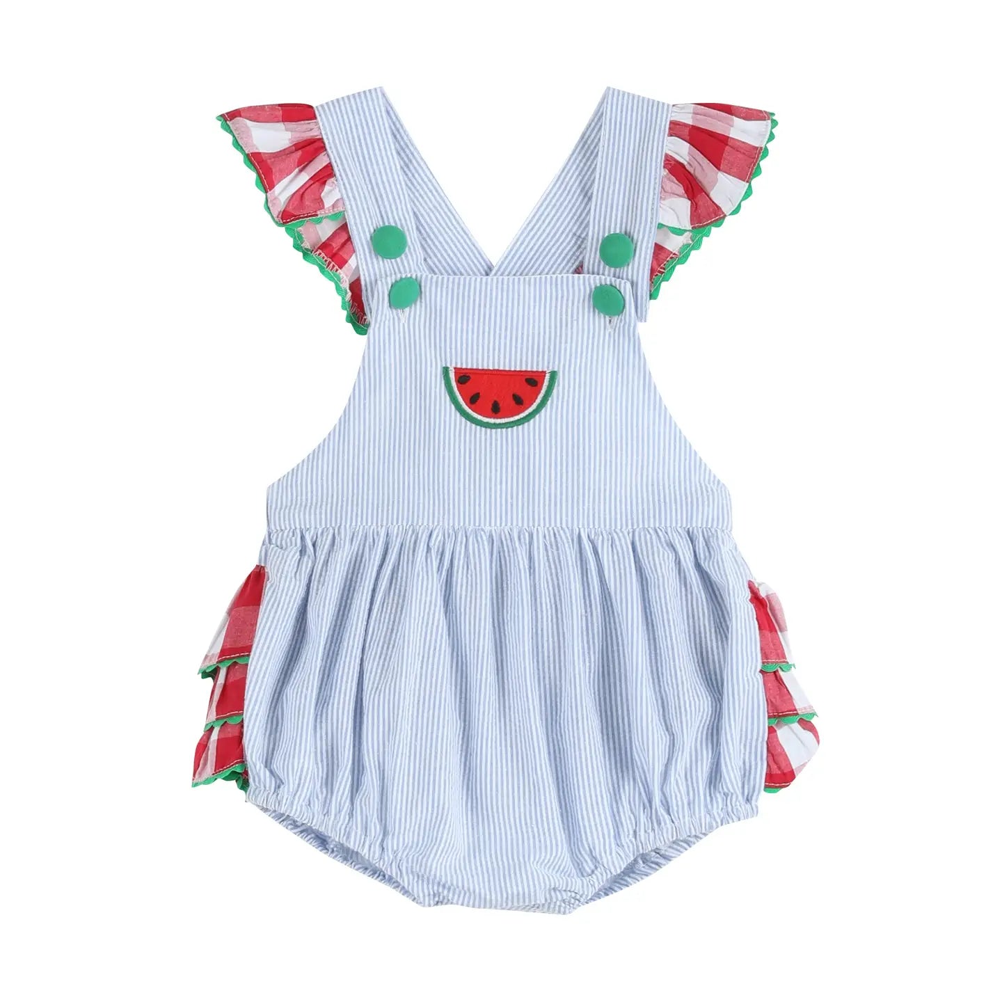 Watermelon Ruffle Romper