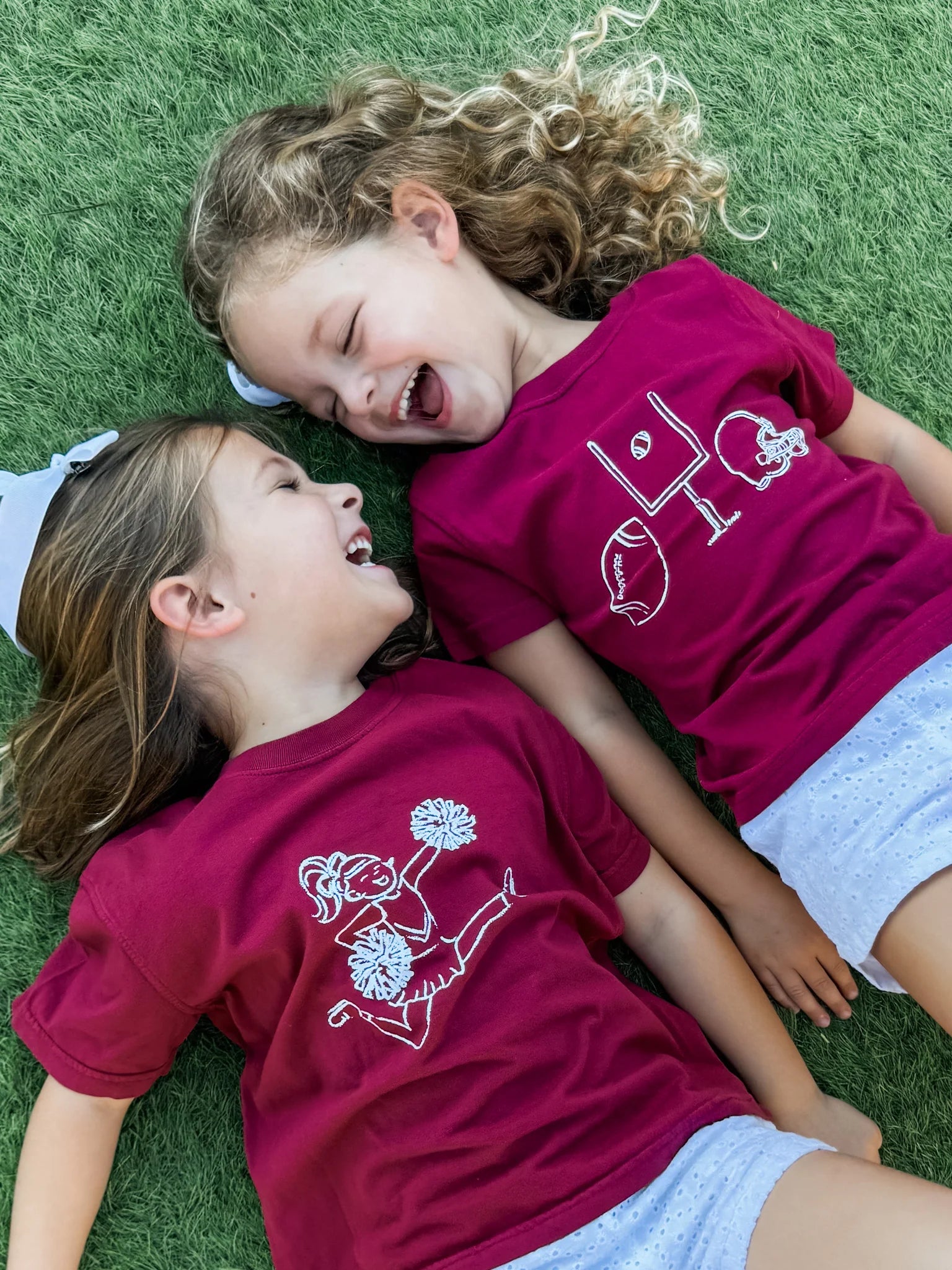 Maroon & White Cheer Tee