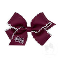 King Collegiate Moonstitch Embroidered Hair Bow MSU