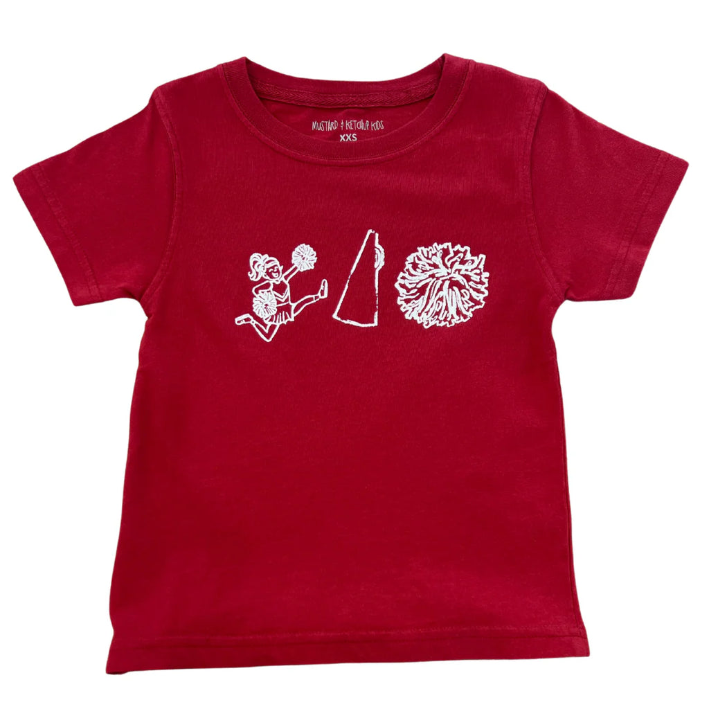 Maroon & White Cheer Tee