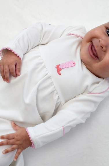 Pip Embroidered Gown -Pink Boot