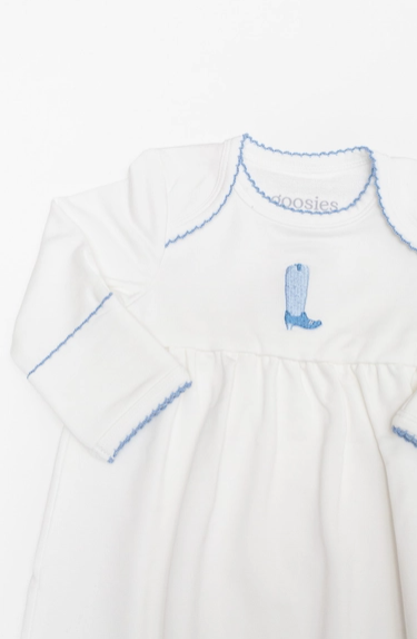 Pip Embroidered Gown -Blue Boot