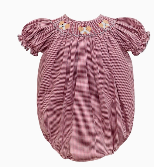 Maroon Bulldog Bishop Smock Bubble