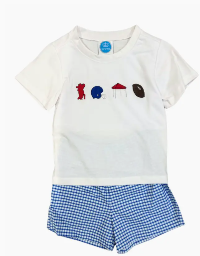 Gingham Spirit Embroidered Short Set