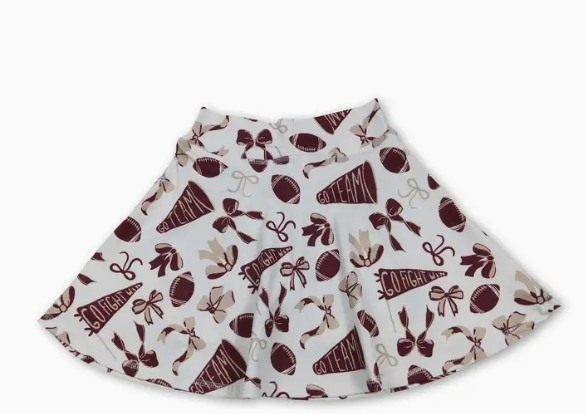 Maroon Football Activewear Skirt