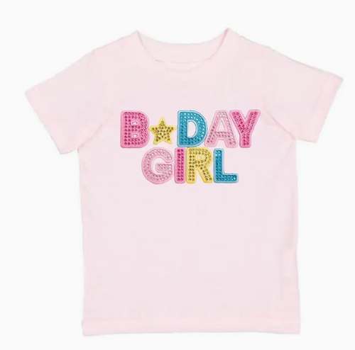 Birthday Girl Rhinestone Patch Tee