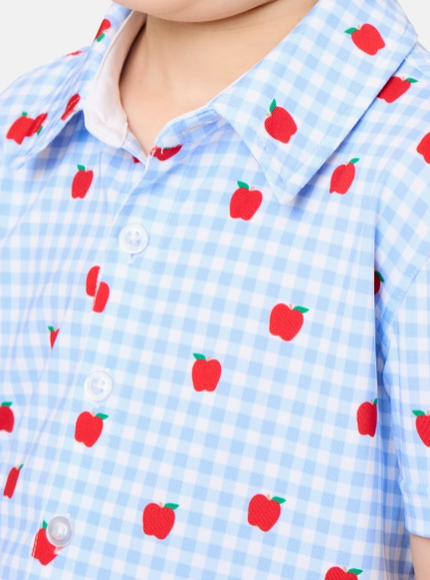 Apple Gingham Button Down