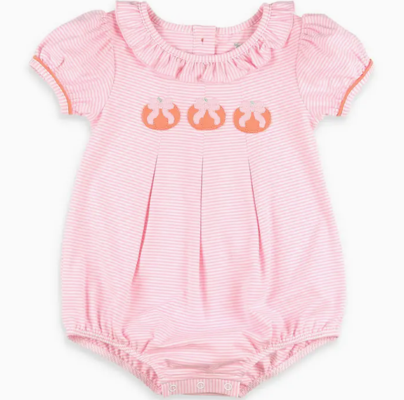 Pink Pumpkin Bow Bubble