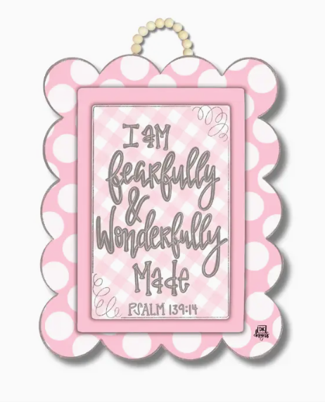 Pink Fearfully & Wonderfully Made Hanger