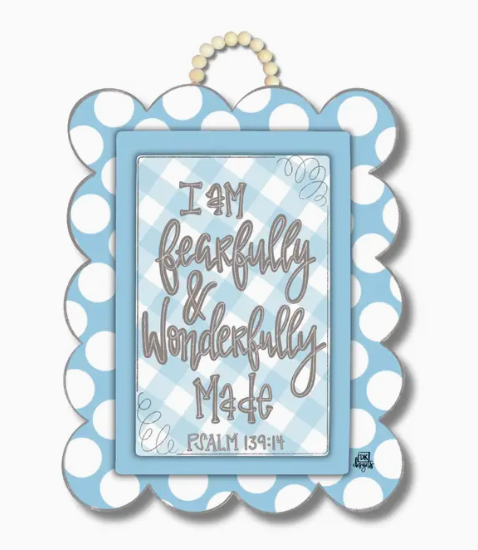 Blue Fearfully & Wonderfully Made Hanger
