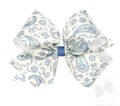 King Blue Paisley Bow