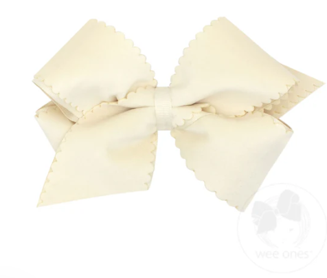 SML King Felt Antique White Bow