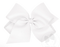 King Scalloped White Bow