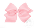 King Scalloped LT Pink Bow