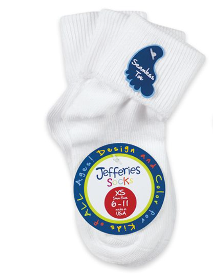 Smooth Toe Turn Cuff Socks