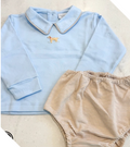Blue Doggy Diaper Set