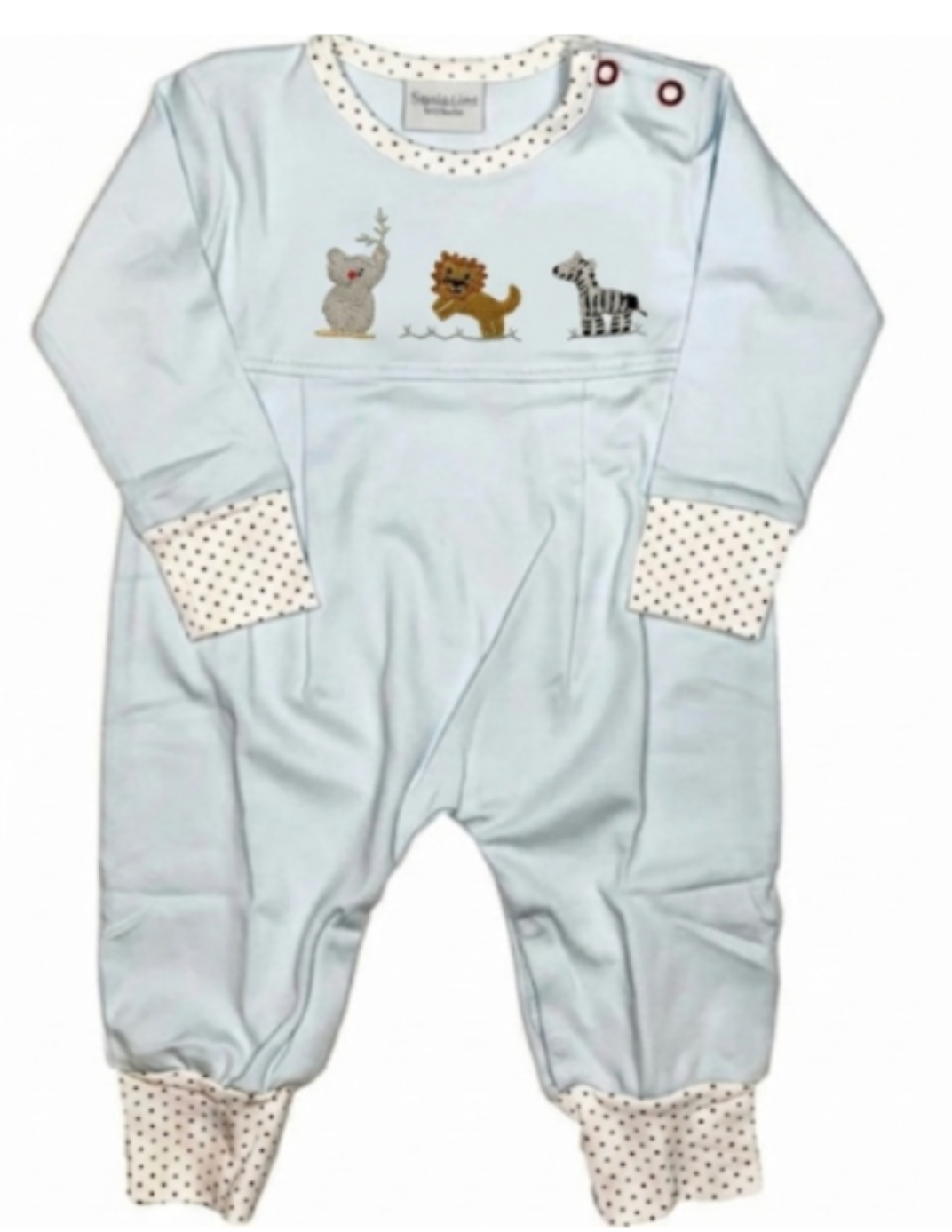 Blue Baby Safari Romper