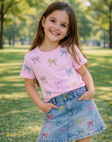 Denim Bows Skirt