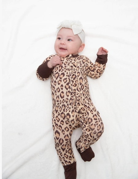 Leopard Convertible Zip PJs