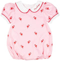 Candy Canes Embroidered Pink Bubble