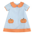 Light Blue Pumpkin Applique Dress