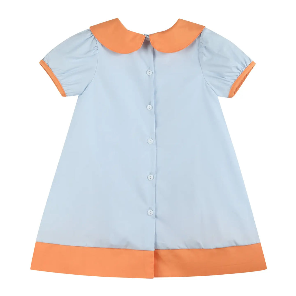 Light Blue Pumpkin Applique Dress