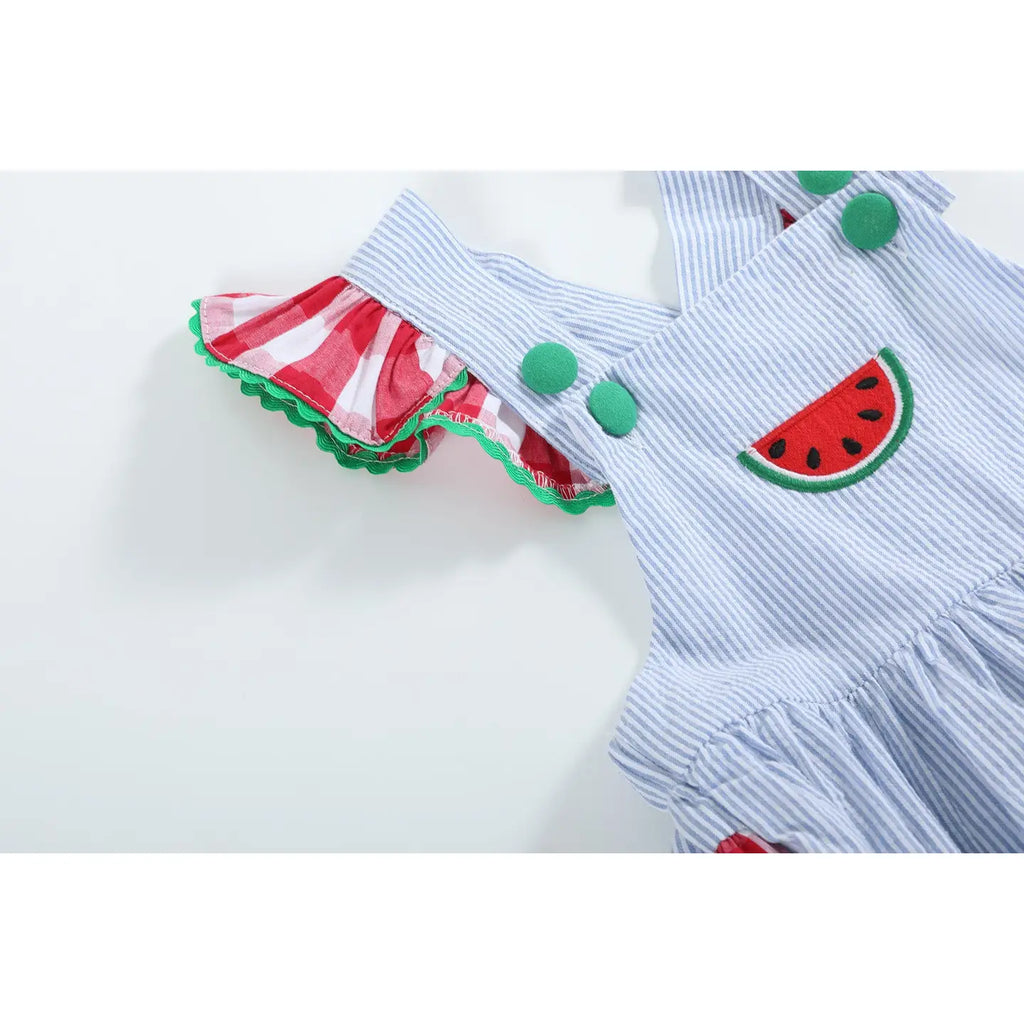 Watermelon Ruffle Romper