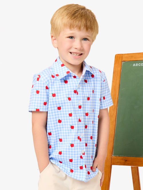 Apple Gingham Polo