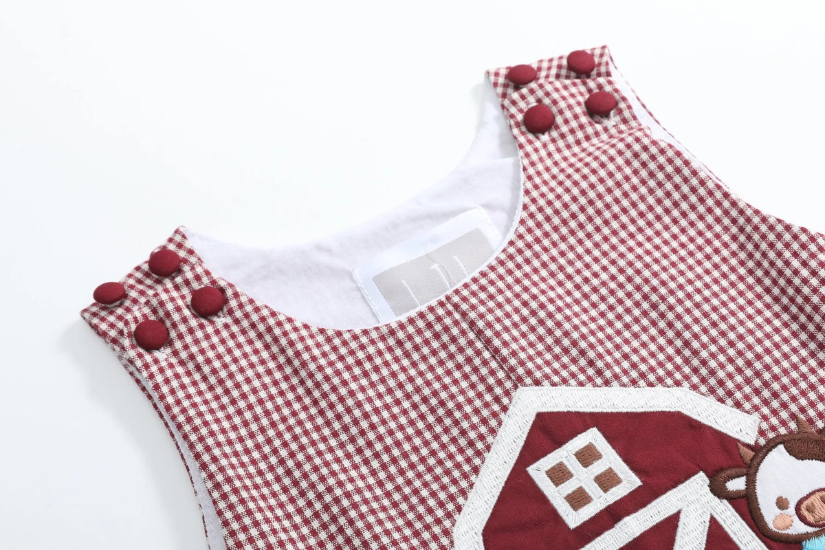Red & Cream Gingham Farm Longalls
