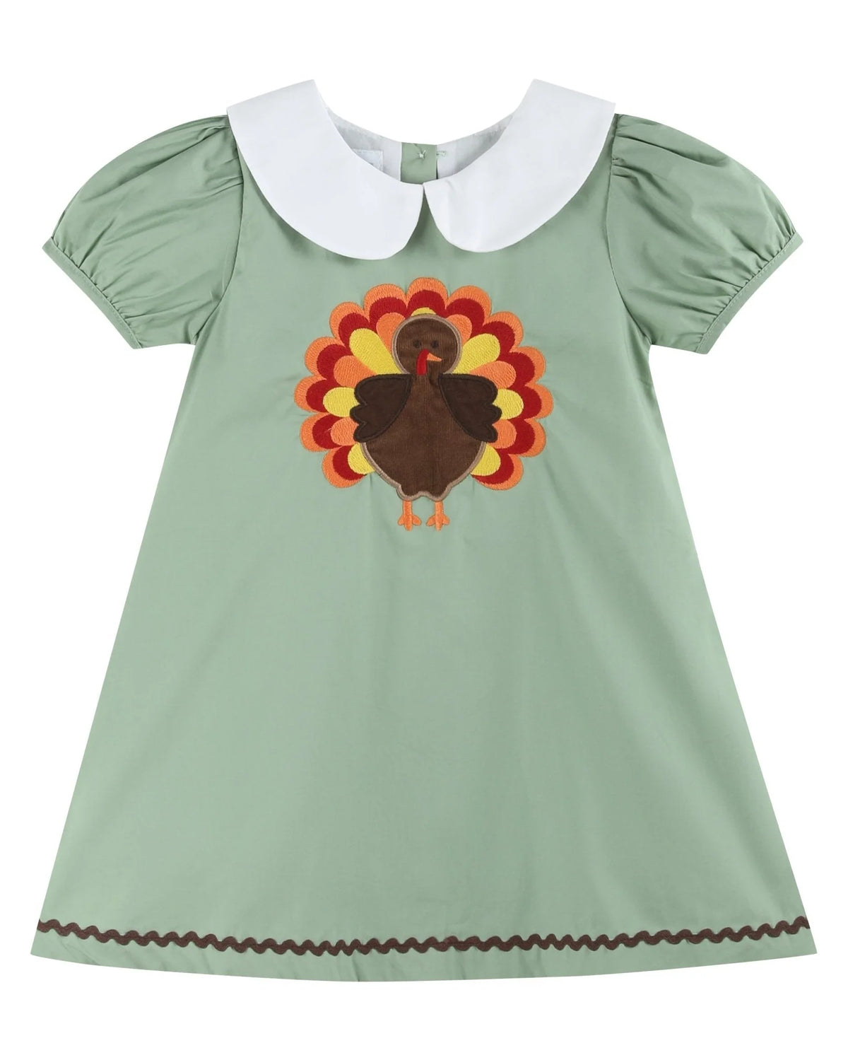 Sage Green Turkey Collared Dress